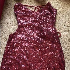Burgundy dress